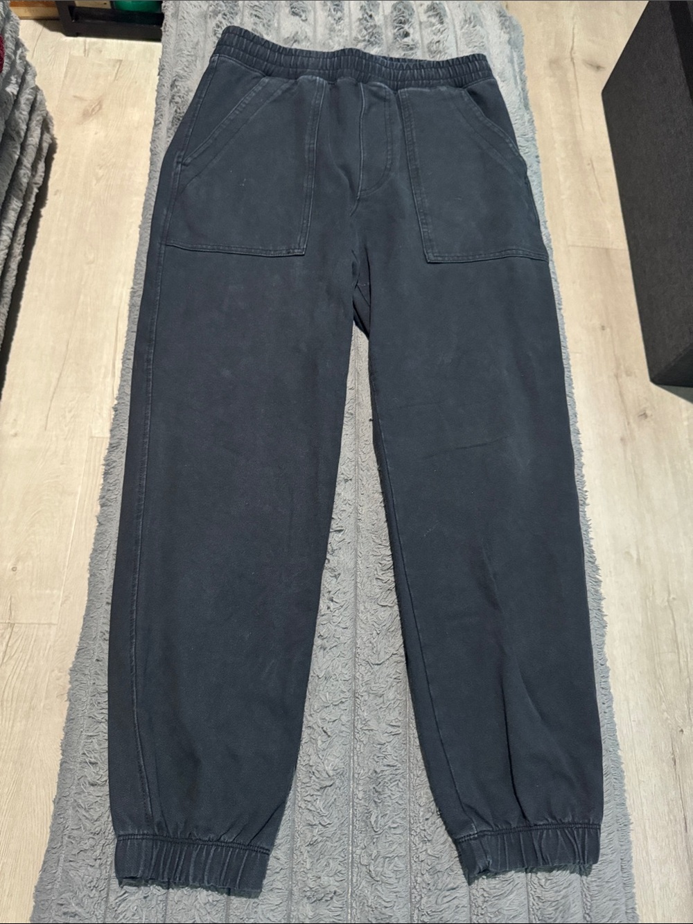 Uniqlo Men's Charcoal Elastic-Waist Jogger Pants